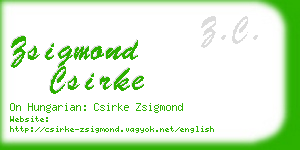 zsigmond csirke business card
